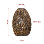 Easy Fit Lampshade Woven Design Rattan Ceiling Brown Light Shade~1968-3