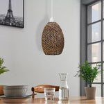 Easy Fit Lampshade Woven Design Rattan Ceiling Brown Light Shade~1968-2