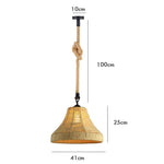 Industrial 2-Core Hemp Rope Pendant Light~1132-2