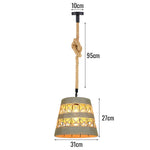 Industrial 2-Core Hemp Rope Pendant Light~1132-3