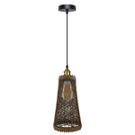 Single Rattan Ceiling Pendant Shade E27 95cm Cord Handmade Hanging Lights~4192-3