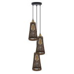 3 Head Basket Style Rattan Ceiling Pendant 95cm Hanging cord 3 In E27 Light Lampshade~4194-6