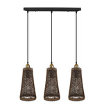 3 Head Rattan Ceiling Pendant 95cm Hanging cord 3 In E27 Screw  Lampshade~4193-5