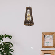 1cm Hole E27 Base Rattan Wicker Wood Pendant Lighting Ceiling Shade ~4469-0
