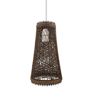 1cm Hole E27 Base Rattan Wicker Wood Pendant Lighting Ceiling Shade ~4469-3