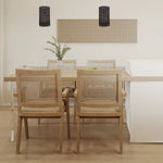 1cm Hole Barrel Cage Design E27 Rattan Style Lamp Light Shade~4219-2