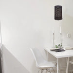 1cm Hole Barrel Cage Design E27 Rattan Style Lamp Light Shade~4219-3