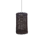 1cm Hole Barrel Cage Design E27 Rattan Style Lamp Light Shade~4219-0