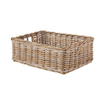 Set of 4 Grey Kubu Rattan Rectangular Storage Trays-1