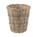 Grey Kubu Rattan Round Waste Paper Bin-0