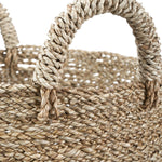 Set of 2 Banana Leaf Two Tone Natural and White Baskets-3