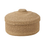 Seagrass Natural Lidded Round Basket-1