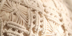 Handmade Macrame Cushion Cover Organic Cotton Boho Pillow 40x40cm-3