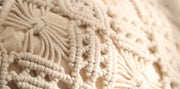 Handmade Macrame Cushion Cover Organic Cotton Boho Pillow 40x40cm-3