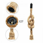 Hemp rope Adjustable E27 ceiling pendant light fitting~5591-2
