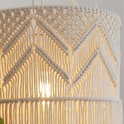 Handmade Cotton Macrame Chandelier Pendant Light Shade | Bohemian Decor-4
