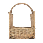 Antique Wash Open End Wicker Log Basket-3