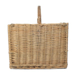 Antique Wash Open End Wicker Log Basket-4
