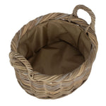 Oval Rattan Log Basket With Cordura Lining-1