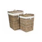 Square Rattan Laundry Basket-0