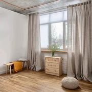 Natural Organic Linen Privacy Curtains - Semi-Sheer Undyed | Standard & Made to Measure Sizing-2