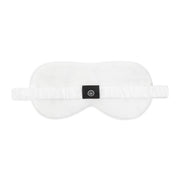 Silk Sleep Eye Mask in White (Eucalyptus Silk)-2