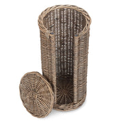 Open Round Rattan 3 Toilet Roll Holder-4
