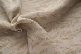 Eco Friendly Hemp Fabric with Organic Leaf Print for Curtains & Cushions - GOTS Certified, 240gsm, 147cm Wide - By the Metre-0