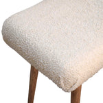 Boucle Cream Curved Bench for resell