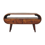 Chestnut Circular TV Stand-0