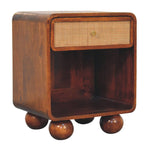 Chestnut Open Woven Bedside-2