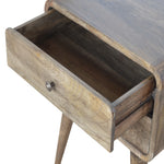 Curved Classic Grey Washed Bedside for wholesale
