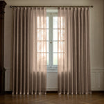 Light Brown Linen Sheer Curtains - Triple Pinch Pleat - Made to Measure-1