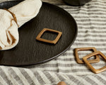 Elara Brass Napkin Rings Set of 4-0
