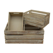 Oak Effect Open Top Wooden Storage Crate-0