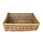 Antique Wash Rectangular Straight Sided Wicker Tray-2