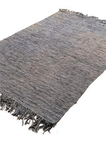 Flatweave Overdyed Jute & Leather Rug - 216 × 125 cm-3