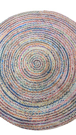 Braided Overdyed Jute Rug - 82 x 82 cm-4