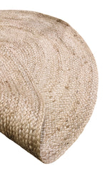 Braided Natural Jute Rug - 116 x 116 cm-4
