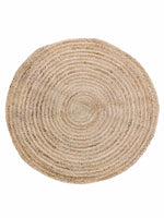 Braided Natural Jute Rug - 85 x 85 cm-0
