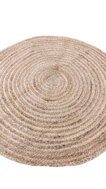 Braided Natural Jute Rug - 85 x 85 cm-3