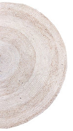 Braided Natural Jute Rug - 119 x 119 cm-3