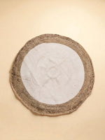 Braided Natural Round Jute Rug - 91 x 91 cm-2