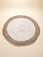 Braided Natural Round Jute Rug - 91 x 91 cm-4