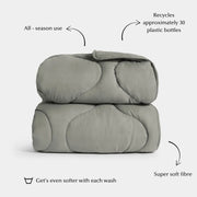 Quilted Snuggle Blanket in Grey-1
