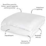 Duvet Cover in White (Eucalyptus Silk)-1