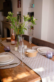 Quilted Table Runner - Organic Cotton-1