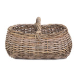 Grey Rattan Market Log Basket-1