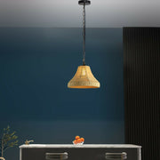 LEDSone industrial Bell Shape Ceiling Pendant Light Hemp Rope Hanging Light E27 Lamp Shade~1533-2