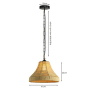 LEDSone industrial Bell Shape Ceiling Pendant Light Hemp Rope Hanging Light E27 Lamp Shade~1533-3